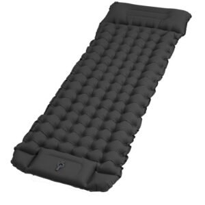 Lollanda Air madras med fodpumpe 200×70×10 cm - oppusteligt liggeunderlag til camping, bil og rejse